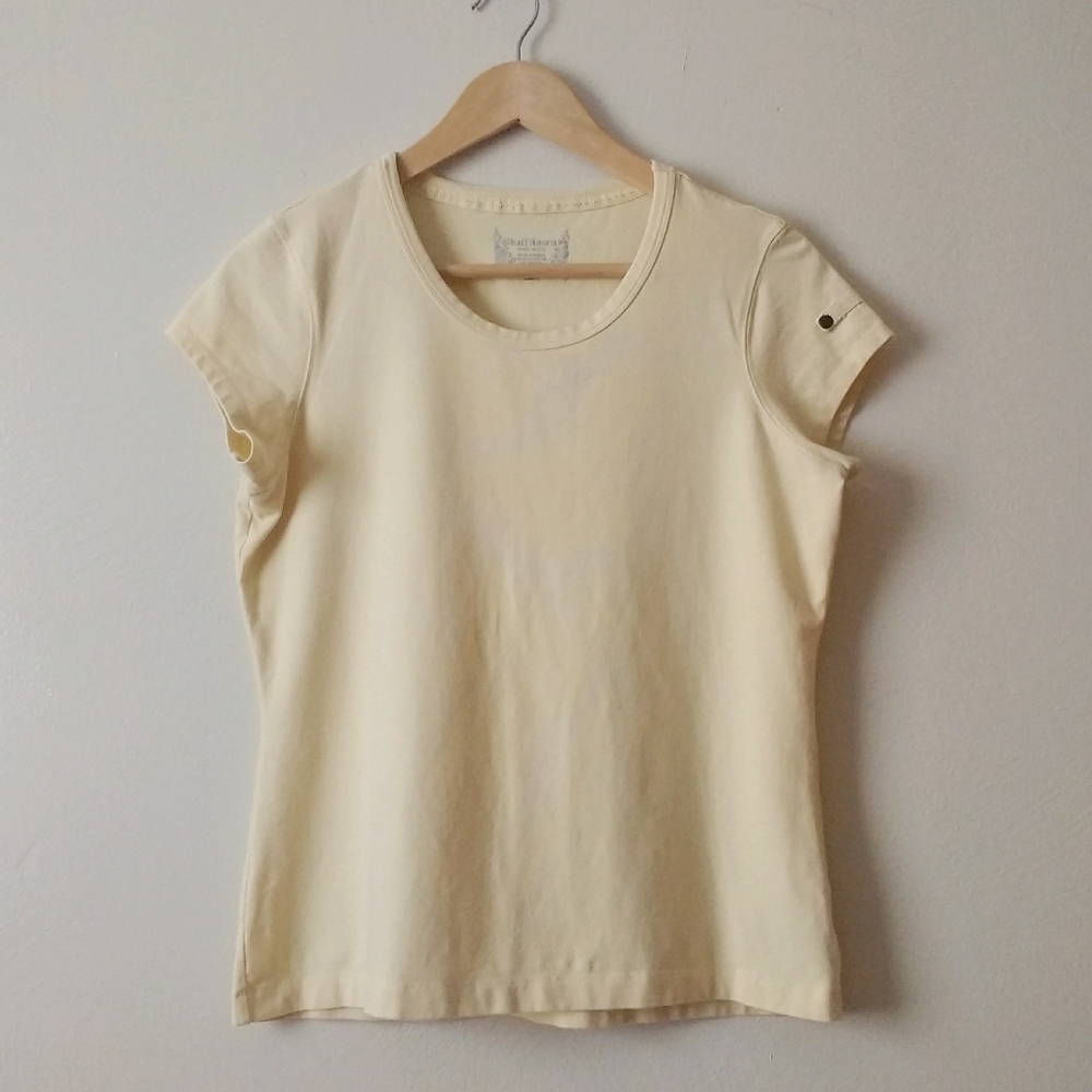 Ruff Hewn Soft Light Yellow Crew Neck Tee